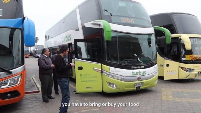 PANORAMIC SEAT! Super bus trip in double-decker bus from Calama to Santiago