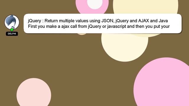 jQuery : Return multiple values using JSON, jQuery and AJAX and Java смотреть онлайн