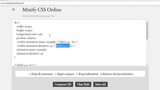 Minify CSS Online, Free CSS Minifier/Compressor Tool смотреть онлайн