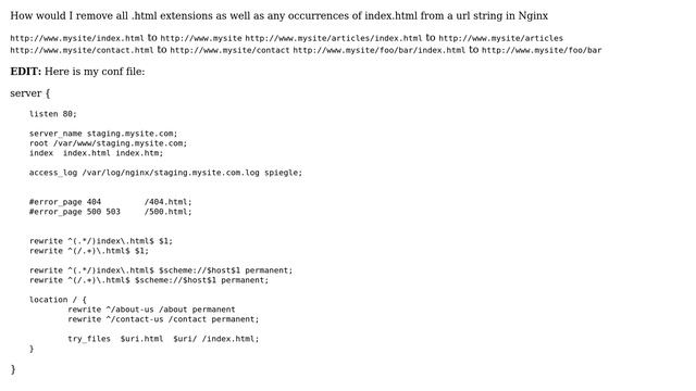 DevOps & SysAdmins: rewrite all .html extension and remove index in Nginx смотреть онлайн
