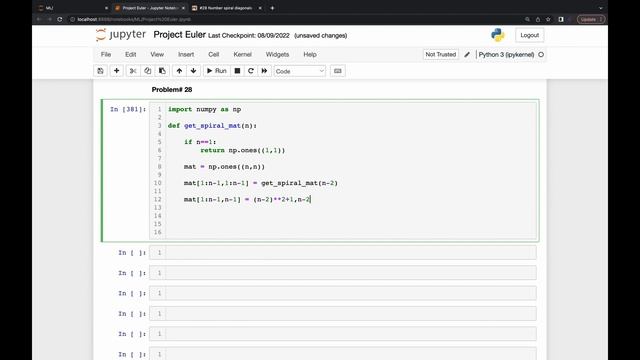 Project Euler Problem # 28 Solution - Number spiral diagonals смотреть онлайн