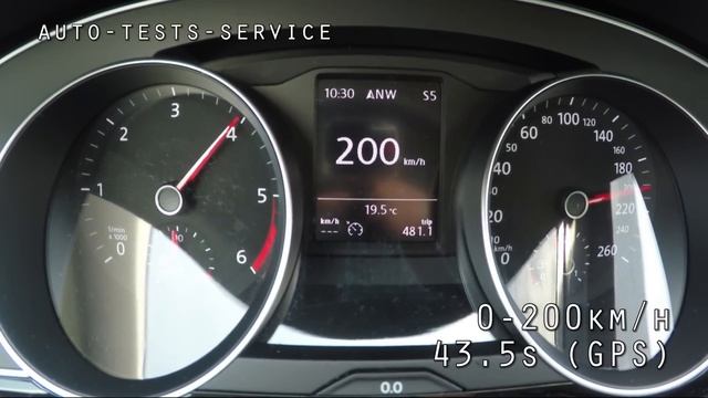 Volkswagen Passat 2.0 TDI B8 150PS 0-100 0-200 0-220 смотреть онлайн