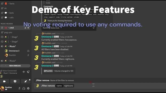 Best music bot for your discord server! | This bot have 80 Audio Filters for free!! | Omniverse Bot смотреть онлайн