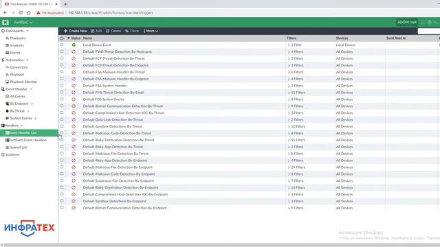 FortiAnalyzer: автоматические уведомления смотреть онлайн