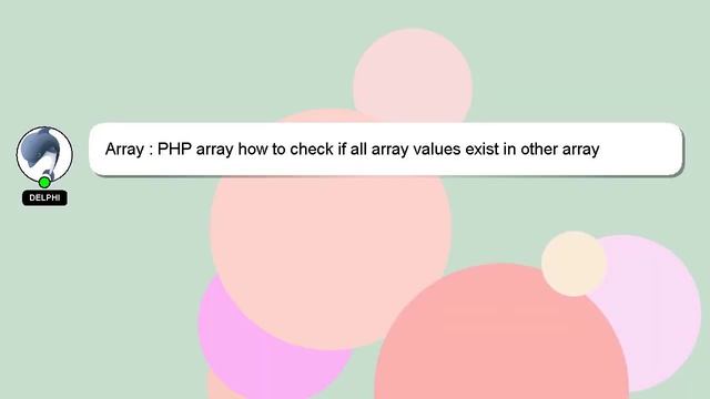 Array : PHP array how to check if all array values exist in other array смотреть онлайн