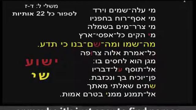 30 Biblical Code Библейский код