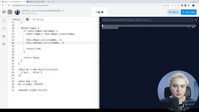 Пишем полифил коллекции Map в Javascript смотреть онлайн