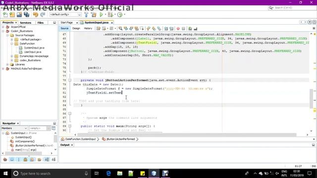 Date input from System Date| Netbeans IDE| Java Tutorial#14 |CodeX ARBX 2019 смотреть онлайн
