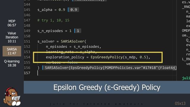 [05x13] SARSA and Q-learning Algorithms with POMDPs.jl | Julia Reinforcement Machine Learning смотреть онлайн
