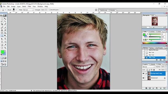 Photoshop 7.0 Tutorial Part -8/Blur, Sharpen and Smudge Tool In Photoshop in Hindi смотреть онлайн