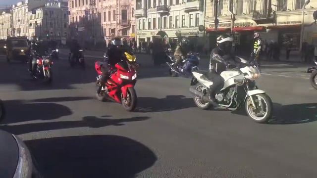 Парад байкеров на Невском смотреть онлайн