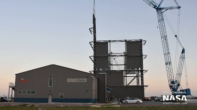 SpaceX Boca Chica - High Bay moves to Level 3 - Test Tank SN7.1 preps смотреть онлайн