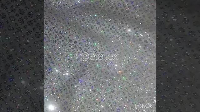 Сетка с глиттером "Северное сияние". Атлас-стрейч "Аква". смотреть онлайн