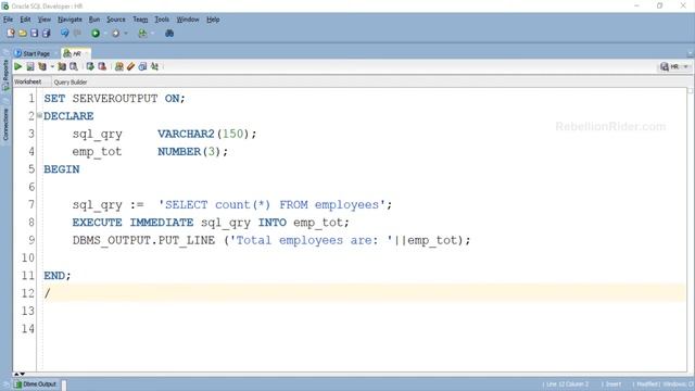 PL/SQL tutorial 81: PL/SQL Execute Immediate with INTO clause in Oracle Database смотреть онлайн