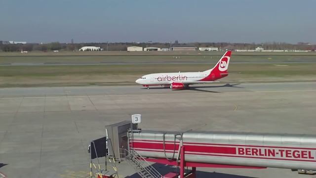 Abflug einer Air Berlin Maschine vom Flughafen-Berlin-Tegel TXL смотреть онлайн