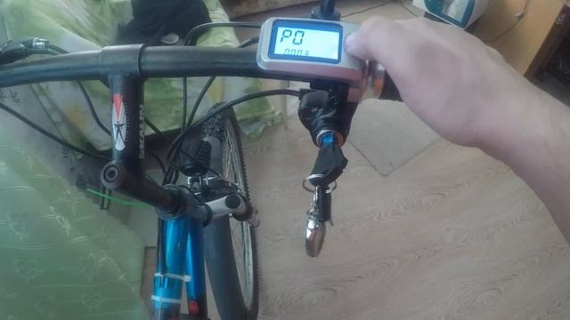 Настройки ручки газа с дисплеем для электровелосипеда