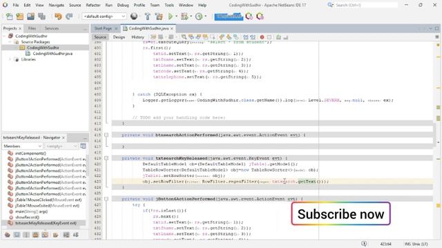 How to Search records from JTable in Java using JTextField NON Case Sensitive (Java) смотреть онлайн