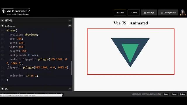 How to pure css that - Vue Logo with animation (for beginners!) смотреть онлайн