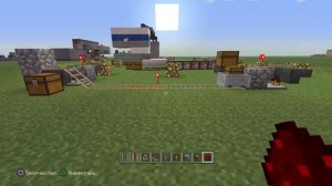 Minecraft PS4 Tutorial # Автозагрузка и разгрузка вагонетки