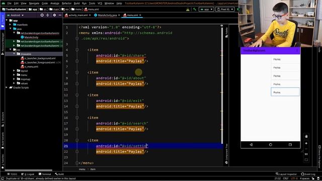 Android Programlama Dersleri #19: Toolbar Kullanımı смотреть онлайн