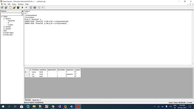 Oledb Query with Multiple joins смотреть онлайн