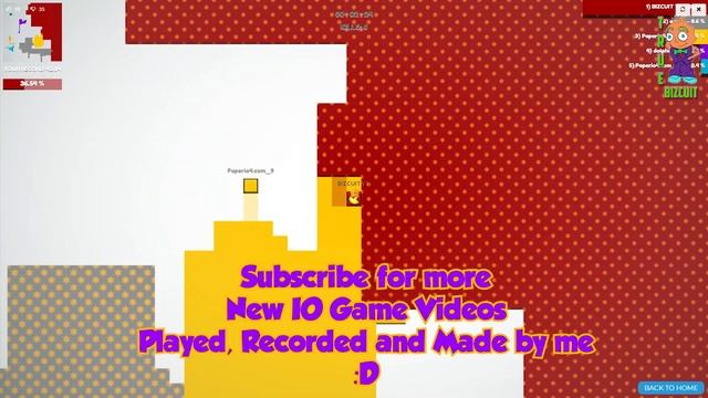 PAPER.IO 4 [NEW IO GAME 2019] 100% MAP CONTROL CHALLENGE - BIG PAC MAN Paperio