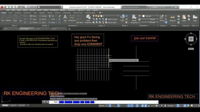 trim not working in autocad || autocad trim not working || how to trim not intersected objects смотреть онлайн