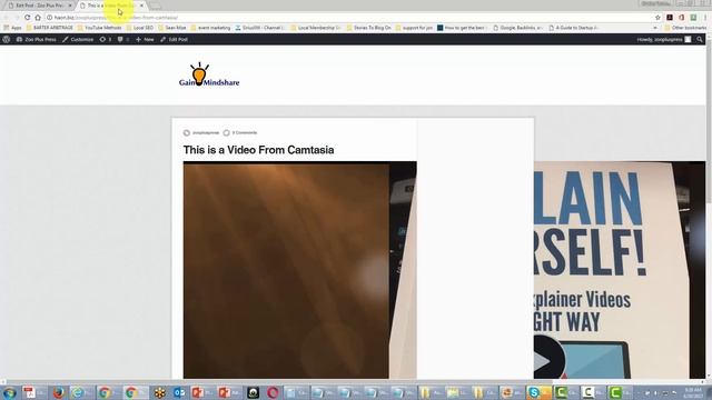 0016 Embedding Your Screencast Com Video To Wordpress camtasia studio 9 tutorial basic to advance смотреть онлайн