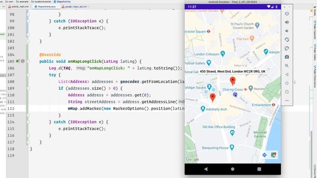 Drag & Drop Markers | Reverse Geocoding смотреть онлайн