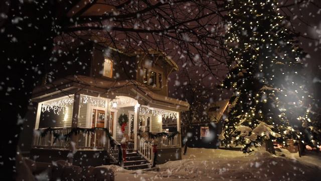 43-minute snowy & cozy Christmas night music смотреть онлайн