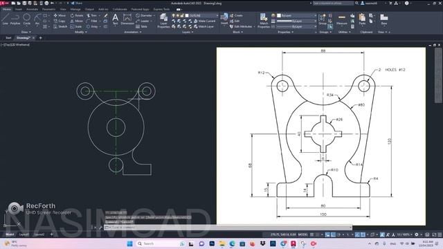 2D AutoCAD Exercise - 18 смотреть онлайн