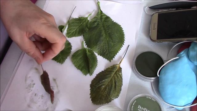 Как сделать ЗЕЛЕНЫЕ ЛИСТЬЯ из ХФ + ТОНИРОВКА И ЛАК.(Eng. Sub.) МК от Риты. смотреть онлайн