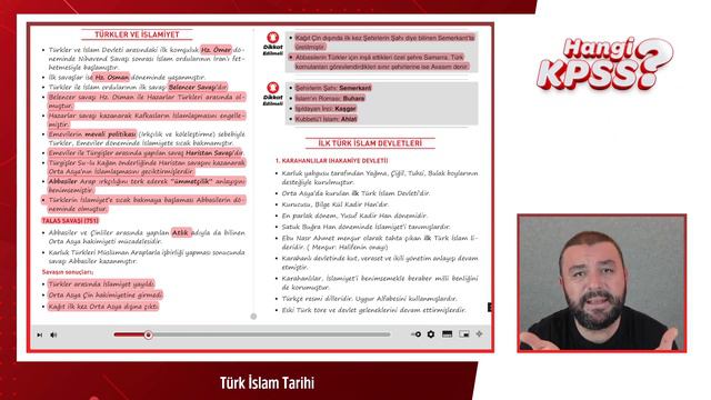 6) KPSS Tarih Türk İslam Tarihi -1 Sinan Doğan #kpsstarih #2024kpss