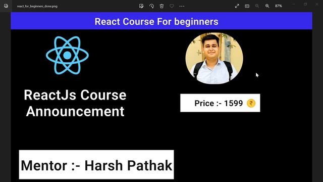 React Js Course For Beginners || New React Course Announcement #react #nodejs @HarshPathakNV смотреть онлайн