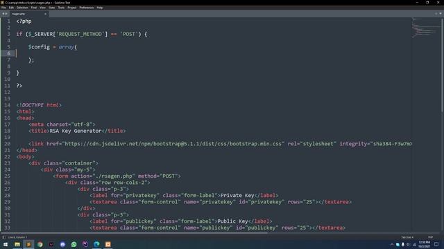 RSA Public Key & Private Key - PHP смотреть онлайн