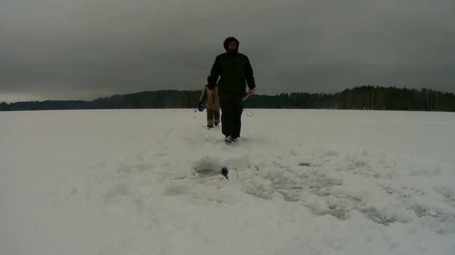 Рыбалка в Карелии.Озеро Яймяярви.Январь 2020г. смотреть онлайн