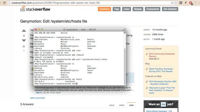 Android hosts file edit. Genymotion /etc/hosts file edit смотреть онлайн