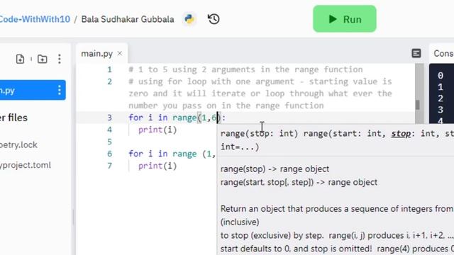 For Loop - Python смотреть онлайн