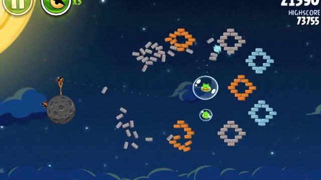 Angry Birds Space Level 1-14 Pig Bang Walkthrough Lösungen 3 Stars IPad3 IPhone4S Android смотреть онлайн