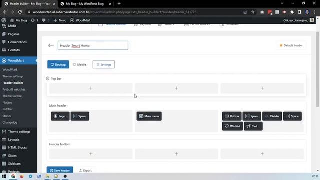 Menu do tema WoodMart смотреть онлайн