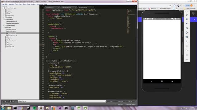 React Native - Firebase Authentication Tutorial | #1 Create LoginScreen смотреть онлайн