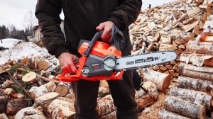 ЧЕСТНЫЙ ТЕСТ. Сколько можно Напилить Дров Аккумуляторной Пилой с Батареей в 2 Ач.