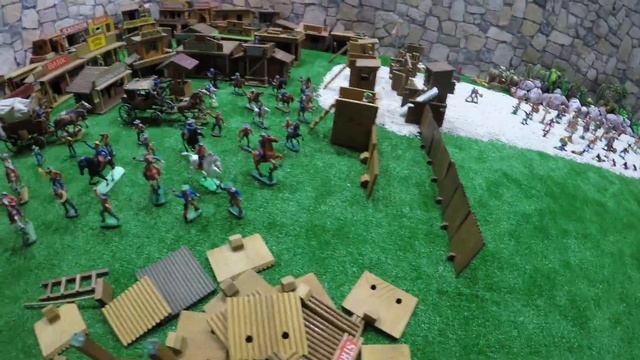 120 Игры для детей игрушки солдатики играть с детьми в игру вместе строить город ковбоев Форт Техас смотреть онлайн