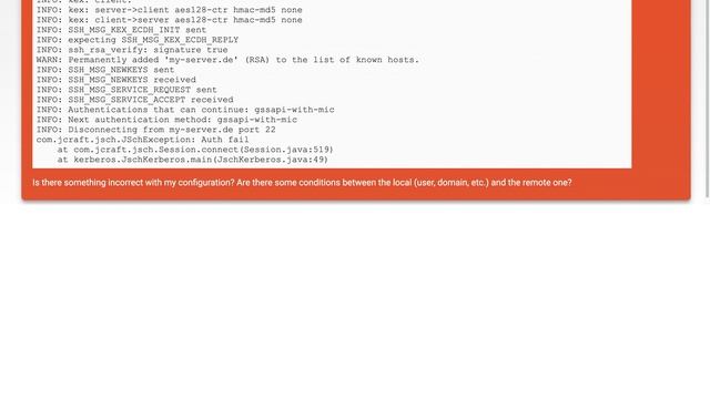 JSch can't connect via Kerberos keytab file смотреть онлайн