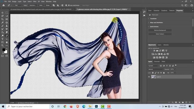 Photoshop Tutorial How To Change The Background Behind Transparent Dress смотреть онлайн