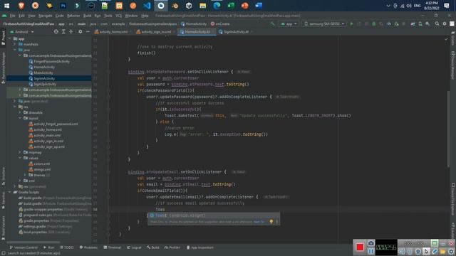 Firebase Authentication using Email and Password | How to Update Email Android Kotlin 2022 смотреть онлайн