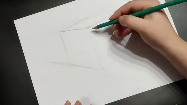 Рисунок куба в перспективе с двумя точками зрения смотреть онлайн