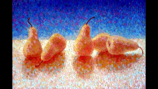 Творческое занятие "Груши". Рисование в технике пуантилизм. смотреть онлайн