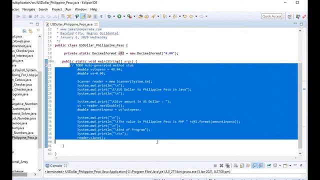 US Dollar To Philippine Peso in Java смотреть онлайн