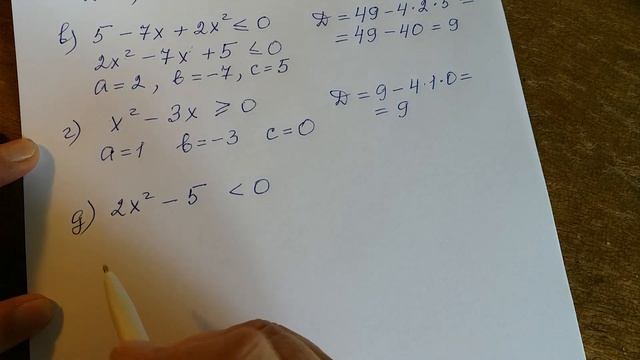 Понятие неравенства второй степени с одним неизвестным. смотреть онлайн